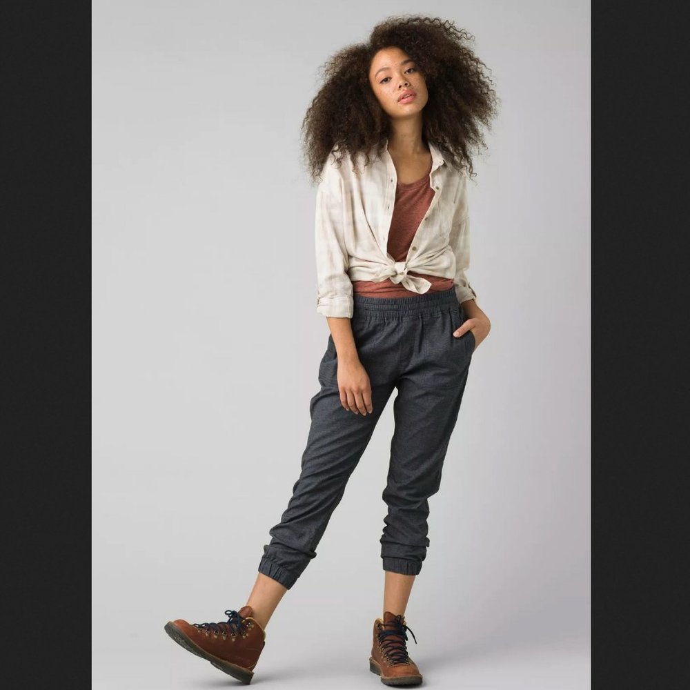 PRANA Mantra Jogger Outdoor Pants in Chambray Gray XS